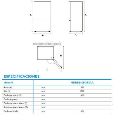 Combi Midea MDRB380FGE02A | ORBIAM de Fábrica