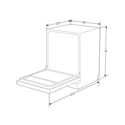 Lavavajillas Midea MFD60S080X-ES | ORBIAM de Fábrica