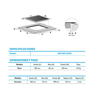 Inducción Midea MIH740T467K0 | ORBIAM de Fábrica