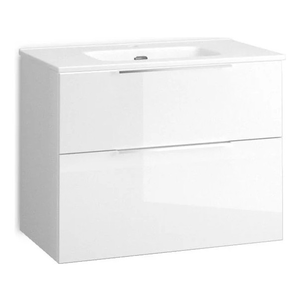 Pack Mueble empotrable Stillo Compact, 2 cajones blanco brillo