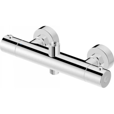 Columna de ducha termostático Stillo Zeus cromo rociador mural 2 vías Ø250mm| ORBIAM de Fábrica