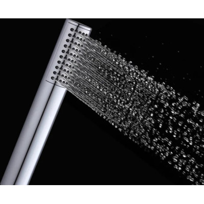 Columna de ducha termostático Stillo Zeus cromo rociador mural 2 vías Ø250mm| ORBIAM de Fábrica