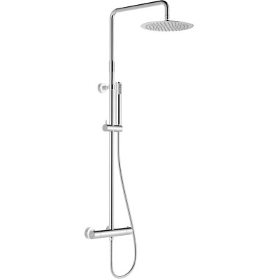 Columna de ducha termostático Stillo Zeus cromo rociador mural 2 vías Ø250mm| ORBIAM de Fábrica
