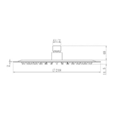 Columna de ducha termostático Stillo Zeus cromo rociador mural 2 vías Ø250mm| ORBIAM de Fábrica