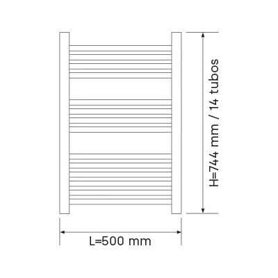 Radiador toallero eléctrico Mithos Gamma Electric 744x500mm 300W blanco| ORBIAM de Fábrica