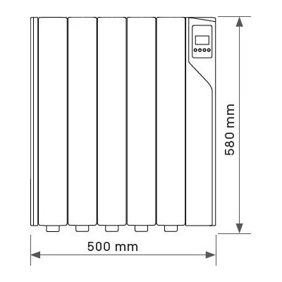 Radiador eléctrico Mithos Kappa New 750W 5 elementos blanco (RAL 9010)| ORBIAM de Fábrica