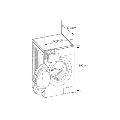 Lavadora 8Kg Midea MF100W80B/1/W-ES | ORBIAM de Fàbrica