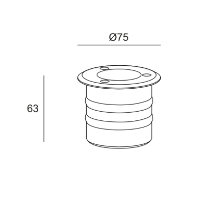 Aro Medium empotrable de suelo LEDSC4 | ORBIAM de Fábrica